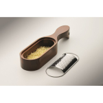 Stainless steel and wood cheese grater for everyday use wood colour fourth photographic view