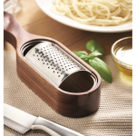 Stainless steel and wood cheese grater for everyday use wood colour ambient view