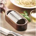Stainless steel and wood cheese grater for everyday use wood colour second ambient view 2