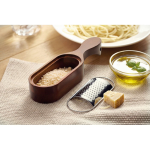 Stainless steel and wood cheese grater for everyday use wood colour fourth ambient view