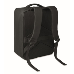 RPET 600D travel backpack with vacuum bag and pump included 18L black colour second view