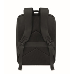 RPET 600D travel backpack with vacuum bag and pump included 18L black colour fourth view