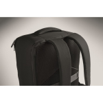 RPET 600D travel backpack with vacuum bag and pump included 18L black colour sixth photographic view