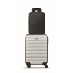 RPET 600D travel backpack with vacuum bag and pump included 18L black colour