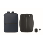 RPET 600D travel backpack with vacuum bag and pump included 18L navy-blue colour third view