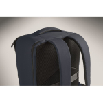 RPET 600D travel backpack with vacuum bag and pump included 18L navy-blue colour sixth photographic view