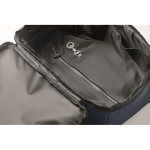 RPET 600D travel backpack with vacuum bag and pump included 18L navy-blue colour photographic view