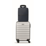 RPET 600D travel backpack with vacuum bag and pump included 18L navy-blue colour