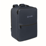 RPET 600D travel backpack with vacuum bag and pump included 18L navy-blue colour main view