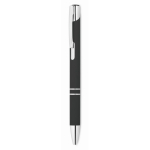 A5 PU notebook set with blue pen and lined pages black colour third view