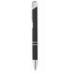 A5 PU notebook set with blue pen and lined pages black colour seventh view