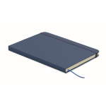 A5 PU notebook set with blue pen and lined pages blue colour fourth view