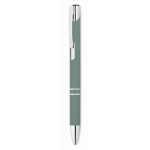 A5 PU notebook set with blue pen and lined pages matt black colour third view
