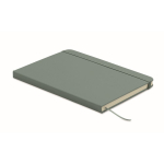 A5 PU notebook set with blue pen and lined pages matt black colour fourth view