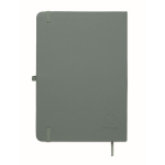 A5 PU notebook set with blue pen and lined pages matt black colour fifth view