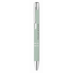 A5 PU notebook set with blue pen and lined pages mint green colour third main view