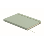 A5 PU notebook set with blue pen and lined pages mint green colour fourth view