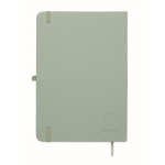 A5 PU notebook set with blue pen and lined pages mint green colour fifth view