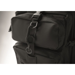 Durable plastic badge holder with carabiner and 60 cm cord black colour fifth photographic view