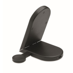 Foldable 3-in-1 wireless and magnetic charging station 15W black colour fourth view