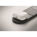 Foldable 3-in-1 wireless and magnetic charging station 15W black colour fifth photographic view