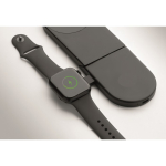 Foldable 3-in-1 wireless and magnetic charging station 15W black colour