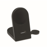 Foldable 3-in-1 wireless and magnetic charging station 15W black colour main view