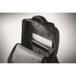 RPET backpack with PU coating for laptops up to 15'' black colour sixth photographic view