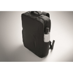 RPET backpack with PU coating for laptops up to 15'' black colour photographic view