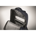 RPET backpack with PU coating for laptops up to 15'' blue colour sixth photographic view