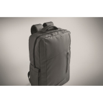 RPET backpack with PU coating for laptops up to 15'' dark grey colour fifth photographic view