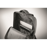 RPET backpack with PU coating for laptops up to 15'' dark grey colour sixth photographic view