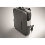 RPET backpack with PU coating for laptops up to 15'' dark grey colour photographic view