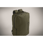 RPET backpack with PU coating for laptops up to 15'' military green colour fifth photographic view