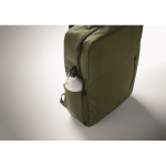 RPET backpack with PU coating for laptops up to 15'' military green colour eighth photographic view