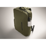 RPET backpack with PU coating for laptops up to 15'' military green colour photographic view