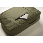 RPET backpack with PU coating for laptops up to 15'' military green colour photographic view