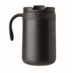 Stainless steel thermal tumbler with reusable coffee filter 450ml black colour tenth view