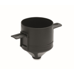 Stainless steel thermal tumbler with reusable coffee filter 450ml black colour