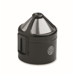 Stainless steel thermal tumbler with reusable coffee filter 450ml black colour main view