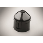 Stainless steel thermal tumbler with reusable coffee filter 450ml black colour photographic view