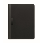 Faux leather A4 portfolio with pockets and lined notepad black colour fourth view