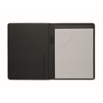Faux leather A4 portfolio with pockets and lined notepad black colour sixth view