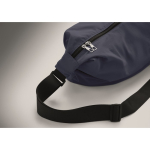 Urban water-repellent nylon crossbody bag with adjustable strap blue colour third photographic view