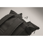 PU backpack with 15” PC capacity and bike straps 20L black colour eighth photographic view