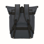 PU backpack with 15” PC capacity and bike straps 20L blue colour fourth view