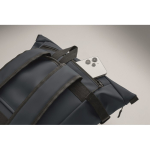 PU backpack with 15” PC capacity and bike straps 20L blue colour eighth photographic view
