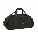 Nylon sports bag with trolley strap and shoulder strap 20L black colour main view