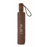 Wind-resistant automatic polyester folding umbrella Ø94 brown colour second main view
