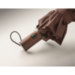Wind-resistant automatic polyester folding umbrella Ø94 brown colour fifth photographic view